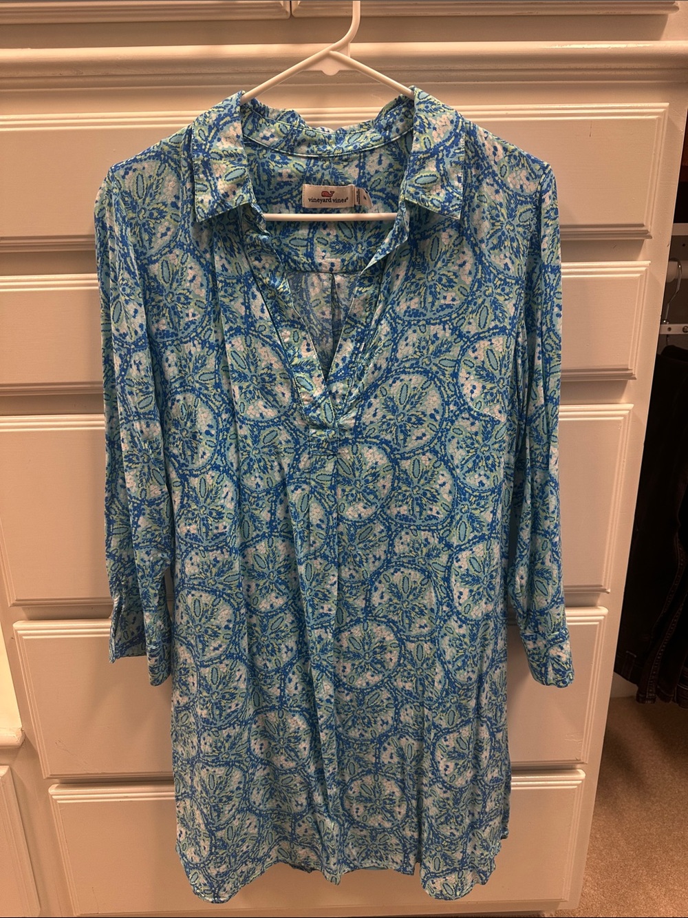 Vineyard Vines Blue and White Printed Dress